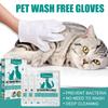 Portable Pet Grooming Wipes No-wash Gloves Disposable Cleaning Massage Supplies For Dog Cat Walking Hiking Outdoor Travel Clean