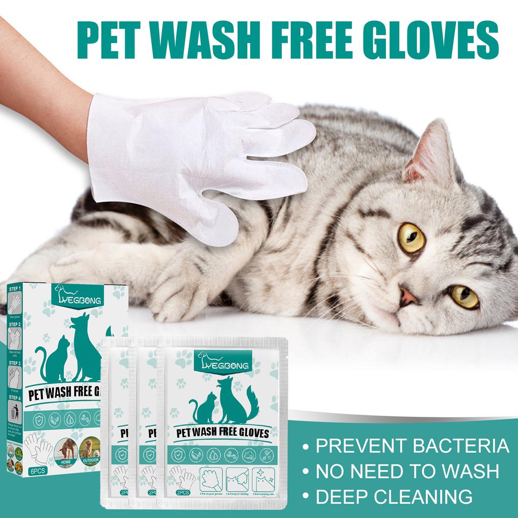 Portable Pet Grooming Wipes No-wash Gloves Disposable Cleaning Massage Supplies For Dog Cat Walking Hiking Outdoor Travel Clean