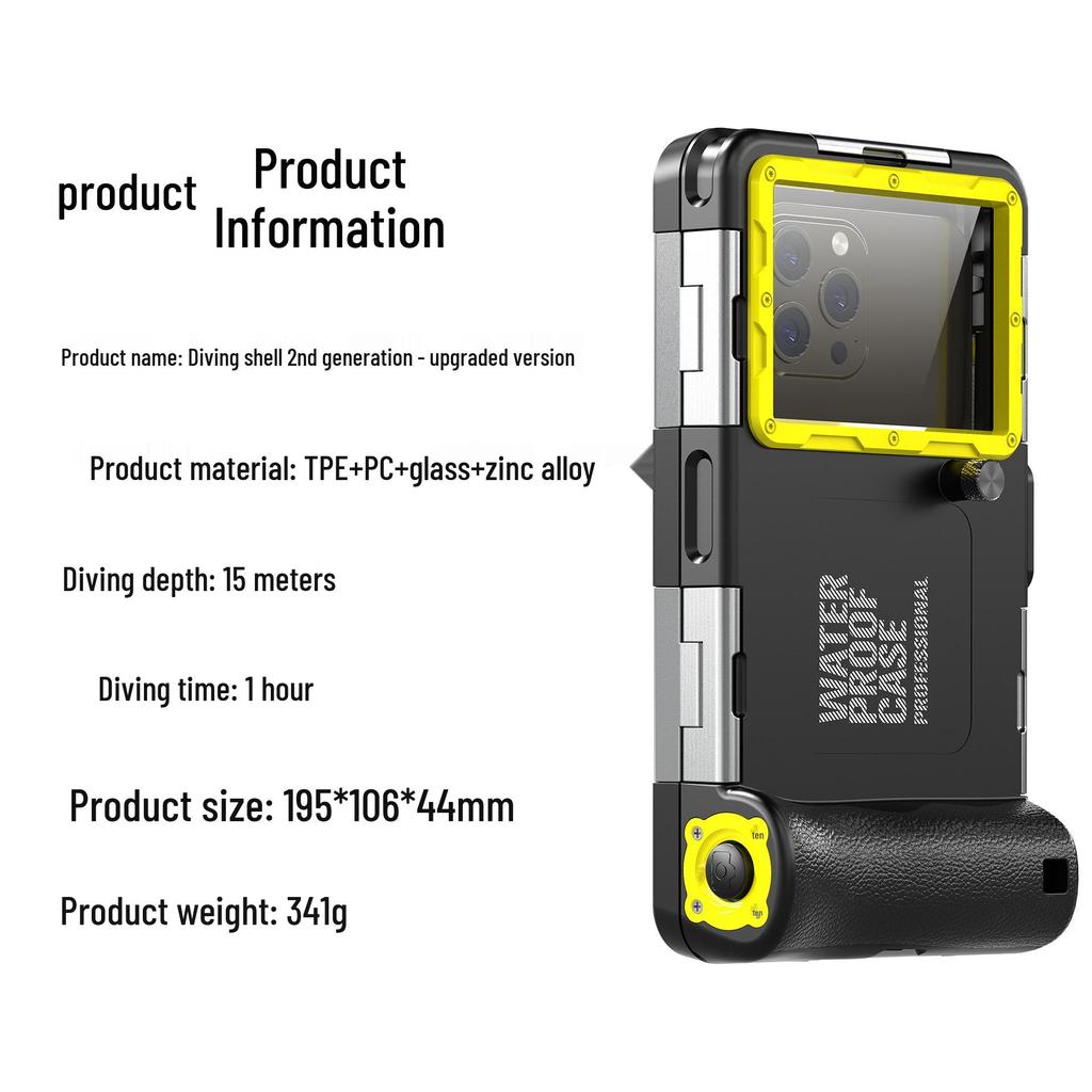 Red Pepper Black Tech 15m Waterproof Diving Case for Apple, Samsung, Huawei, and Xiaomi Phones