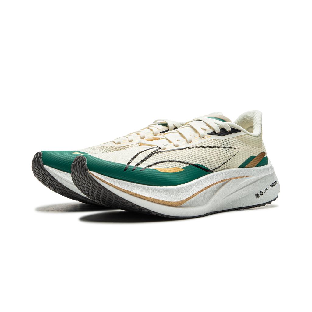 New LINING Feidian 4 Challenger Running Shoes Women's Low top Beige Green ARMU006-18