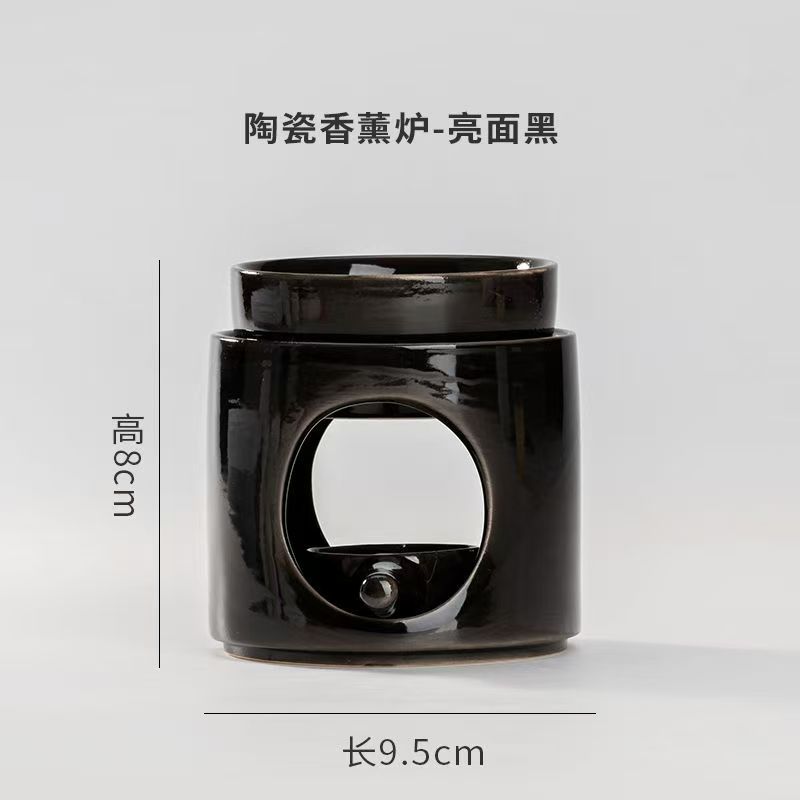 

Aromatherapy Oil Warmer Ceramic Candle Diffuser Lamp Creates Soothing Ambiance Modern Home Decor Relaxing Scent Dispenser чорний