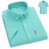 5XL Herren Sommer Businesshemd Hohe Qualität Kurzarm Mode Schön Einfarbig 100% Baumwolle Lässig Oxford Mann Kleidung