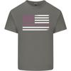 Breast Cancer Awareness USA Flag Unisexs Light Cotton TShirt