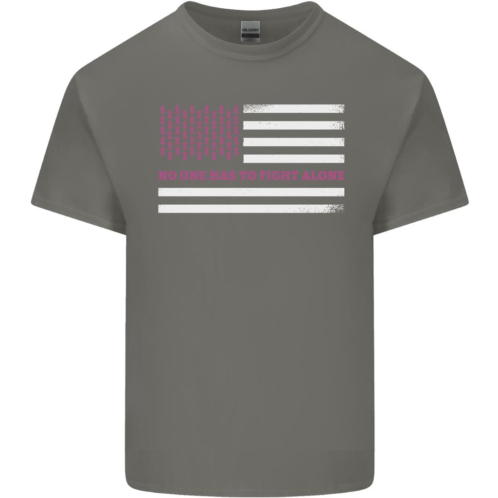 Breast Cancer Awareness USA Flag Unisexs Light Cotton TShirt