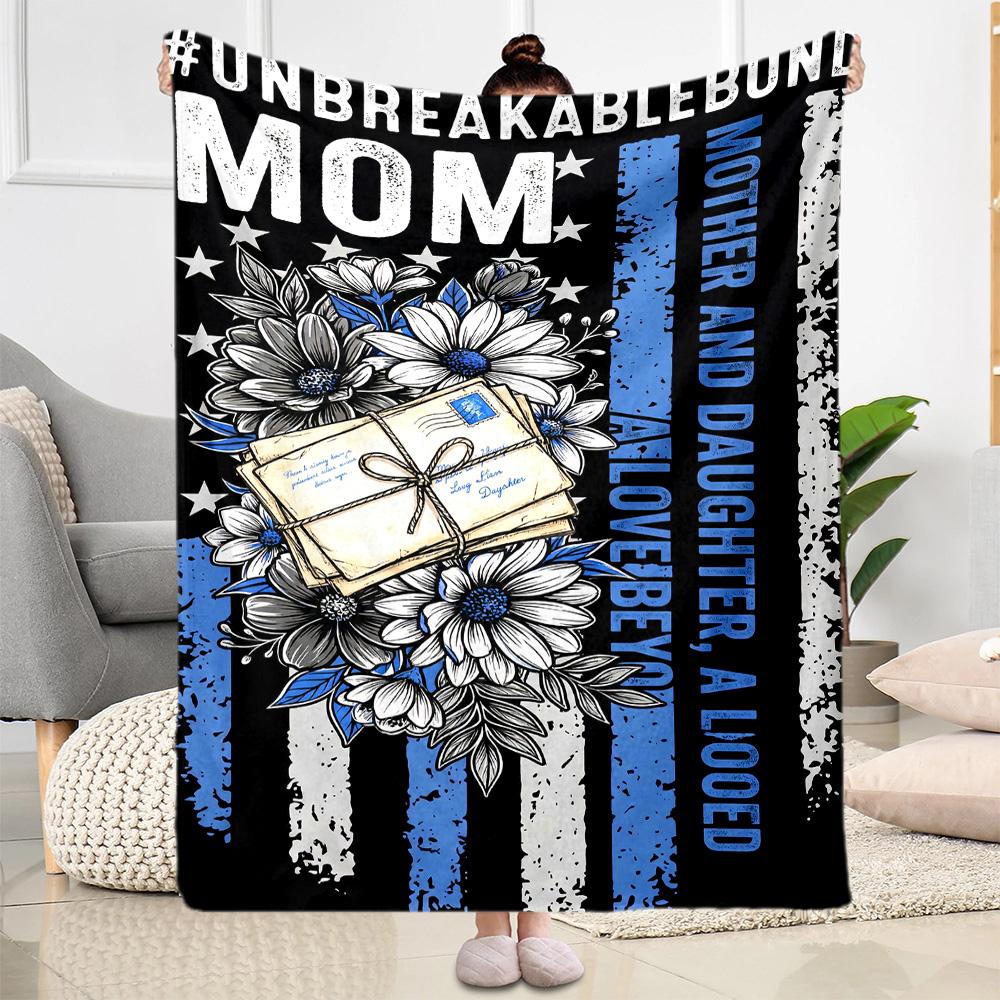 Mother's Day Greeting Blanket Suitable for sofas,travel, living rooms also a good gift for friends and family Suitable for all seasons.