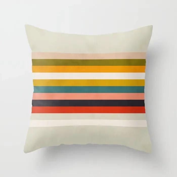 Decorative Home Pillow Case Cushion Covers  Nordic    Pink Red Morandi Geometric Abstract  Yellow