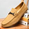 Fashion Men's Suede Loafers Comfortable Slip-On Casual Shoes Breathable Soft Sole Flat Driving Moccasins for Men Fashion Walking Shoes