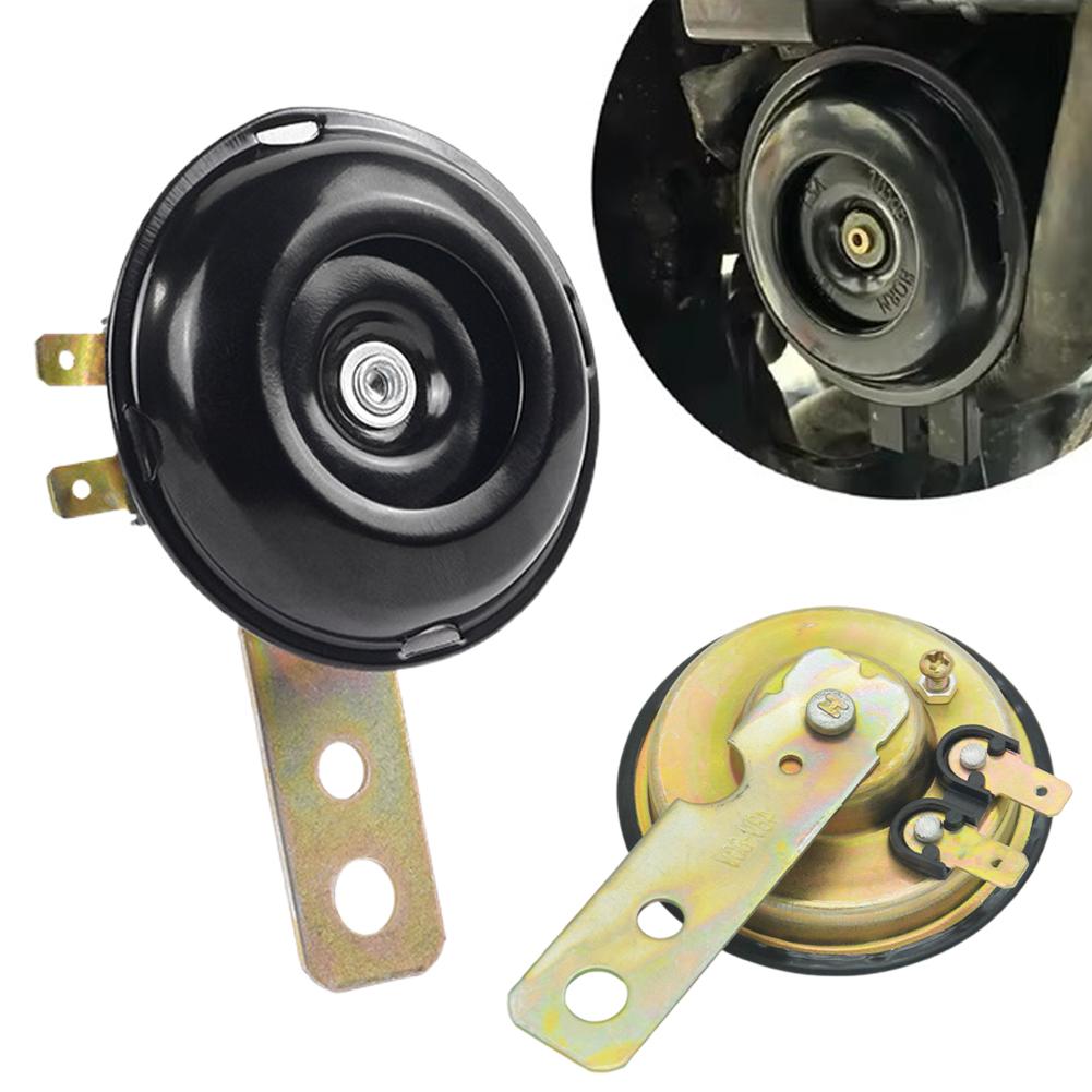 Motorcycle Horn 12V Super Loud Waterproof Round Speaker Universal Scooter Motorbike E-Bikes Modified Electric Horn Kit Accessory