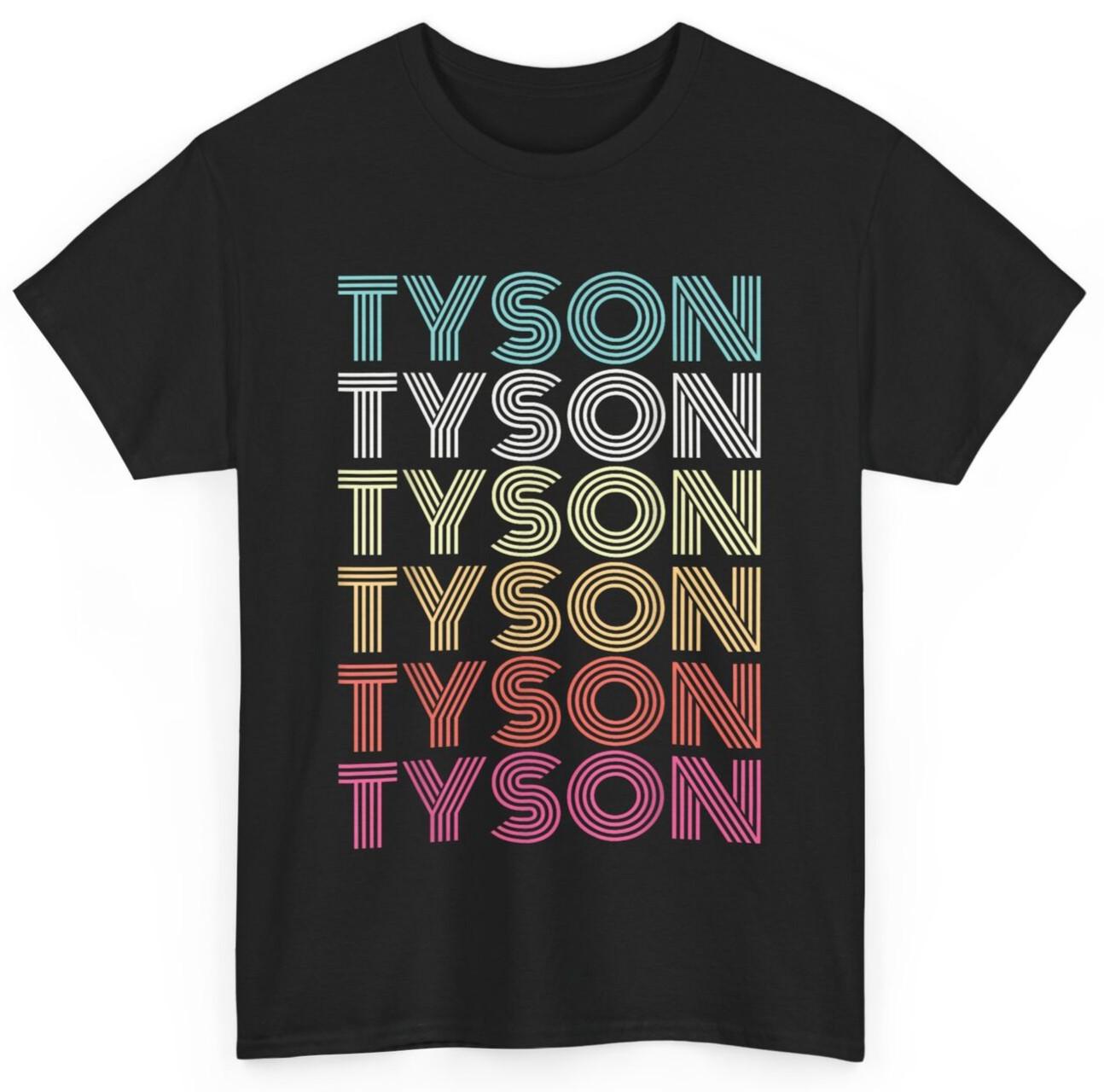 Tyson Name Boys Girls Retro My Personalized Groovy 80 T-shirt XXXXL