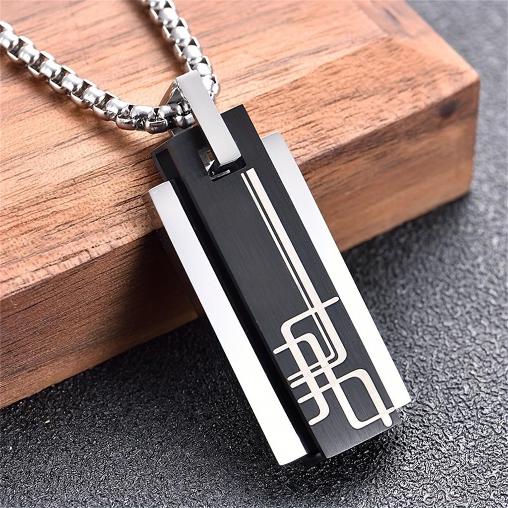Edelstahl Herren Halskette - Trendiges Accessoire, Nischen Anhänger, Hip und Einzigartiges Design