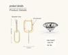 Elegant Moissanite Paperclip Dangle Earrings - Women's Silver Jewelry with Chic, Modern Design