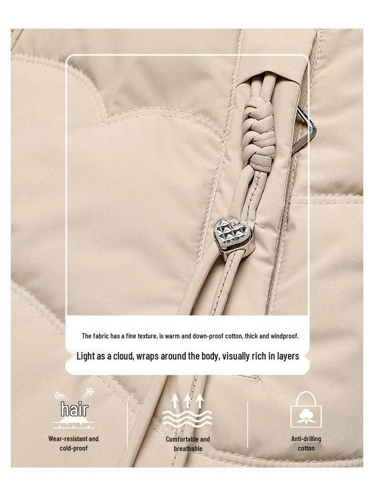 Manteau d'hiver pour femme, style coréen, coupe slim, en coton, avec col en fourrure