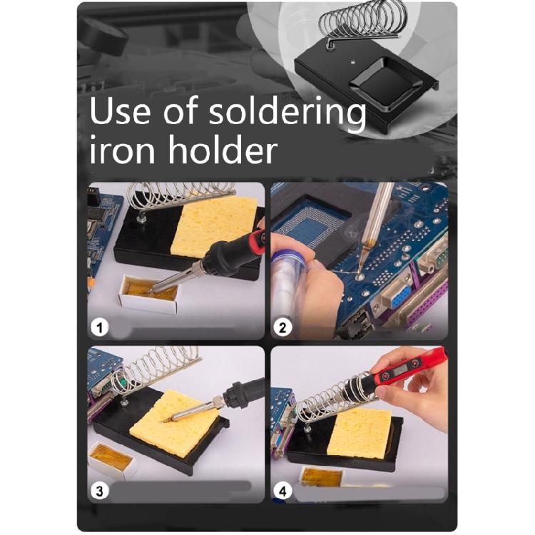 Portable Soldering Iron Stand Spring Holder Support Station Solder Guns Sponge