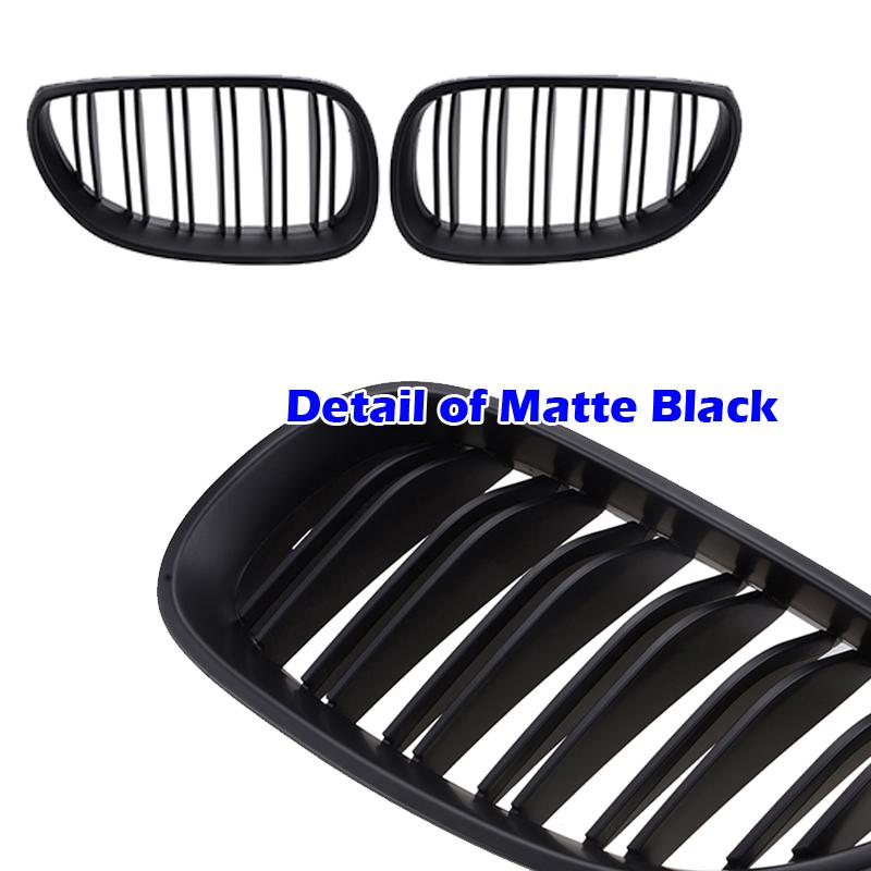 Grade dianteira de rim dupla slat racing grill desempenho preto brilhante apto para bmw série 5 e60 e61 m5 2003-2010 carro