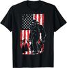 4th of July Cowboy Sasquatch, American Flag Gift Unisex T-Shirt