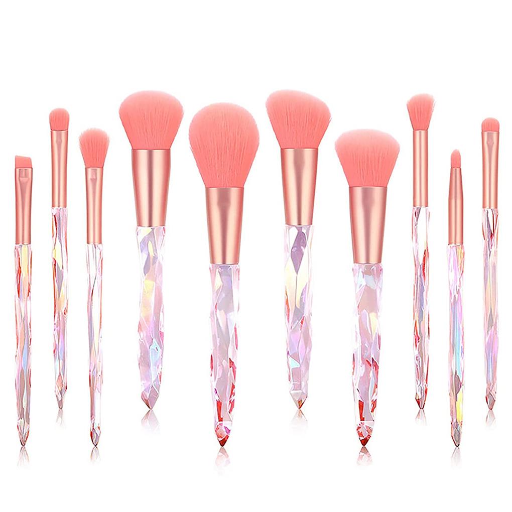 10pcs Makeup Brushes Set Professional Fan Shaped Blending Blush Foundation Powder Cosmetic Brushes Cosmetics Tool