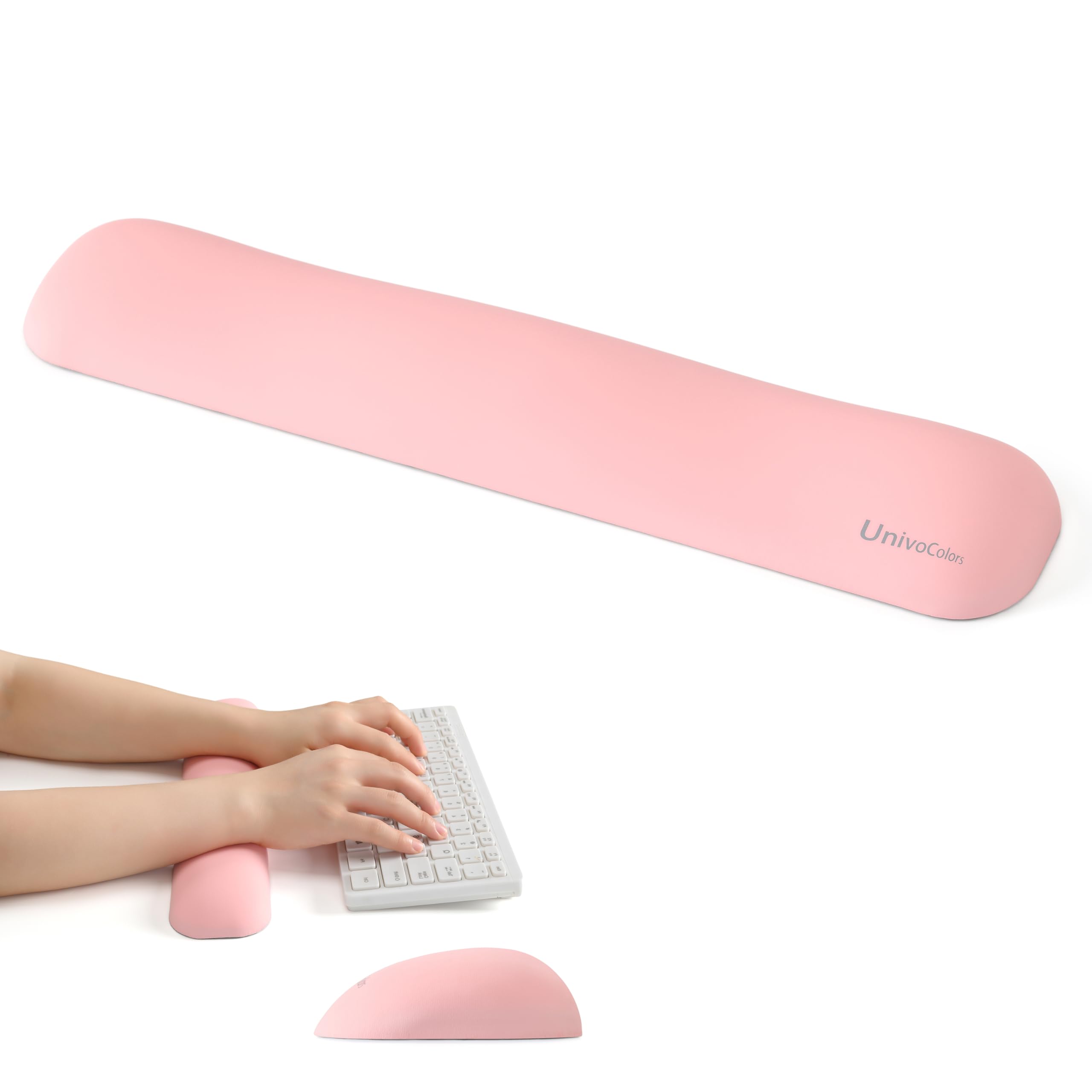 

UnivoColors Wrist Premium PU Ergonomic Reduces Supports Memory Foam Pressure Relieves Wrist Base Rest, Material, Design, Fatigue, Long-Term Use,