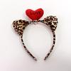 Light Weight Cats Ear Headbands Unique Leopards Print Hair Hoop Unisex Headpiece for Halloween Role Playing