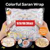 10/50/100/200 Pcs Colorful Saran Wrap Disposable Food Cover Food Grade Fruit Fresh-keeping Plastic Bag Kitchen Accessories