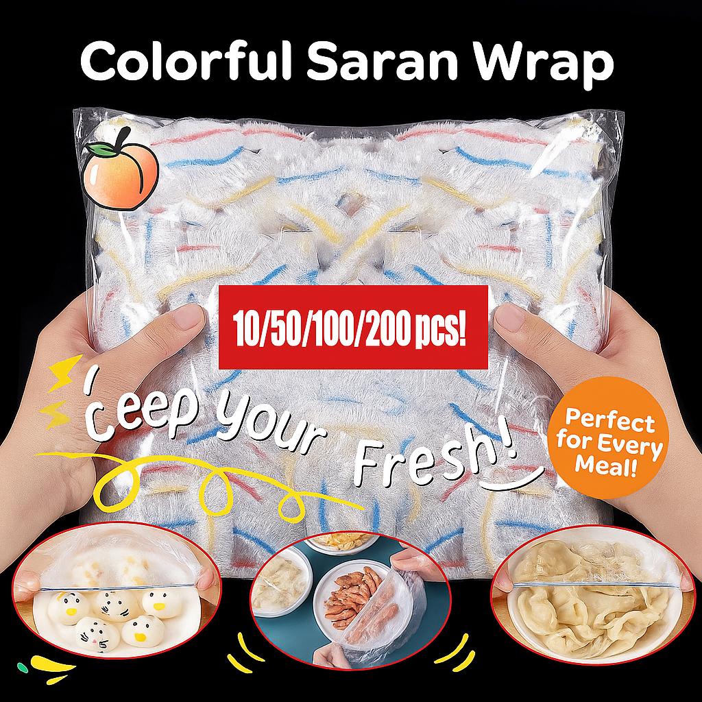 10/50/100/200 tk Värviline Saran Wrap ühekordne toidukate Toidukvaliteediga puuvili Värskelt säiliv kilekott Köögitarvikud