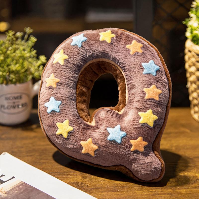 40cm Dessert Englische Buchstaben A bis Z Plüschkissen Gefüllt Bunt Ich Liebe Dich Dekokissen Rückenstütze Plüschtier Heimdeko Geschenk