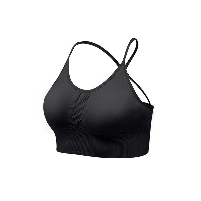 Женский спортивный бюстгальтер с крест-накрест на спине с подкладкой топы для тренировок сетчатые дышащие удобные с эффектом плюс для йоги бодибилдинга танцев бега S 1277₽