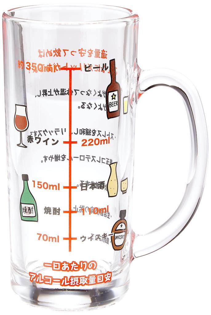 Sun Art Alcohol Intake Glass Beer a Fun Tableware Design for Alcohol Men and A Fun Gift for and SAN1982 "Moderate Mug" Mug, Lovers, Women. Birthdays,