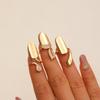 1/3 Pezzi Anello Copri Unghia alla Moda con Zirconi Creatività Metallo Anello per Unghie Staccabile Gioielli per Mano Semplici Eleganti Accessori Regali
