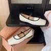 Damen Flache Schuhe Herbst Neue Marke Damen Ballerinas Mode Eckige Zehenpartie Flache Mary Jane Schuhe Weiche Lässige Ballerinas