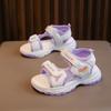 Girls sandals summer 2025 new popular soft sole non-slip fashion children's sports sandals princess slippers