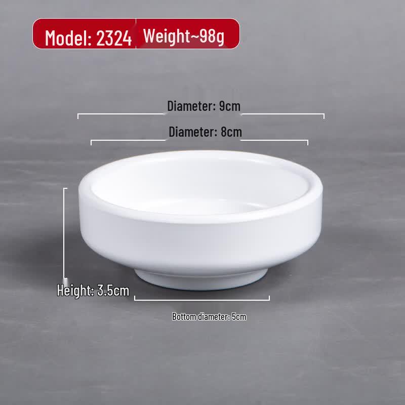 KANGMO Melamine Fan-Shaped Dipping Sauce Dishes (10-Pack)