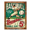 Vintage Metal Baseball Sign 8x12 Inch Aluminum Wall Art for Bar Home Decor