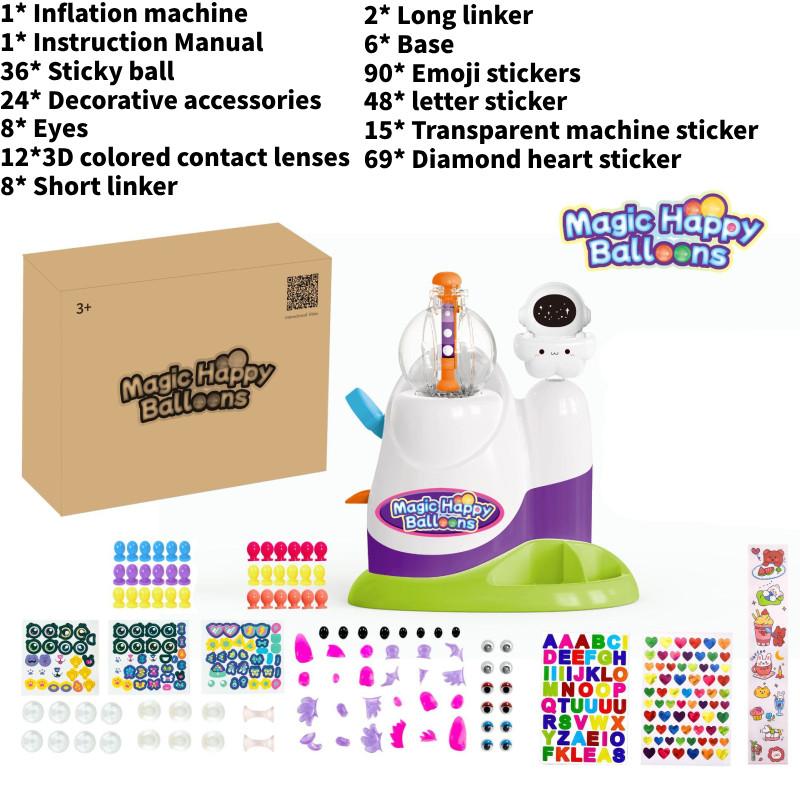 Crossborder Bobo Sticky Play Toy Diy Bouncing Ball With Bubble Maker For Kids