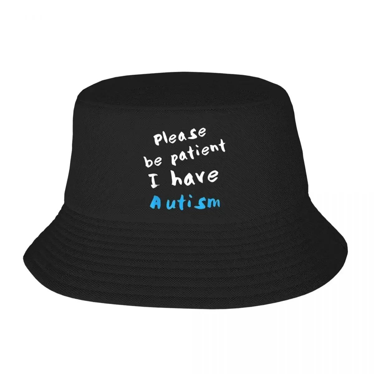 

Beach Hatwear Please Be Patient I Have Autism Accessories Bucket Hat Trendy Unisex Hot Sun Hats Bob Hat FisherUnisex Hat Outdoor One Size
