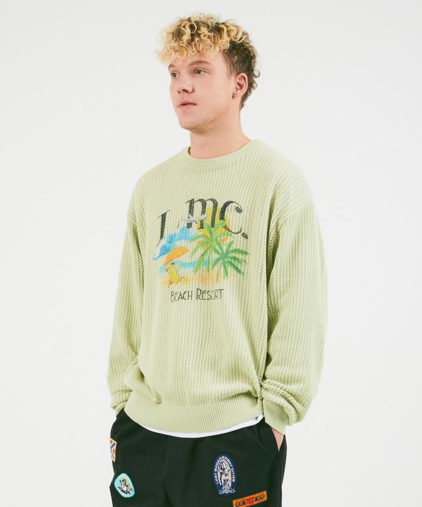 LMC Resort Mesh Knit Sweater Light Green