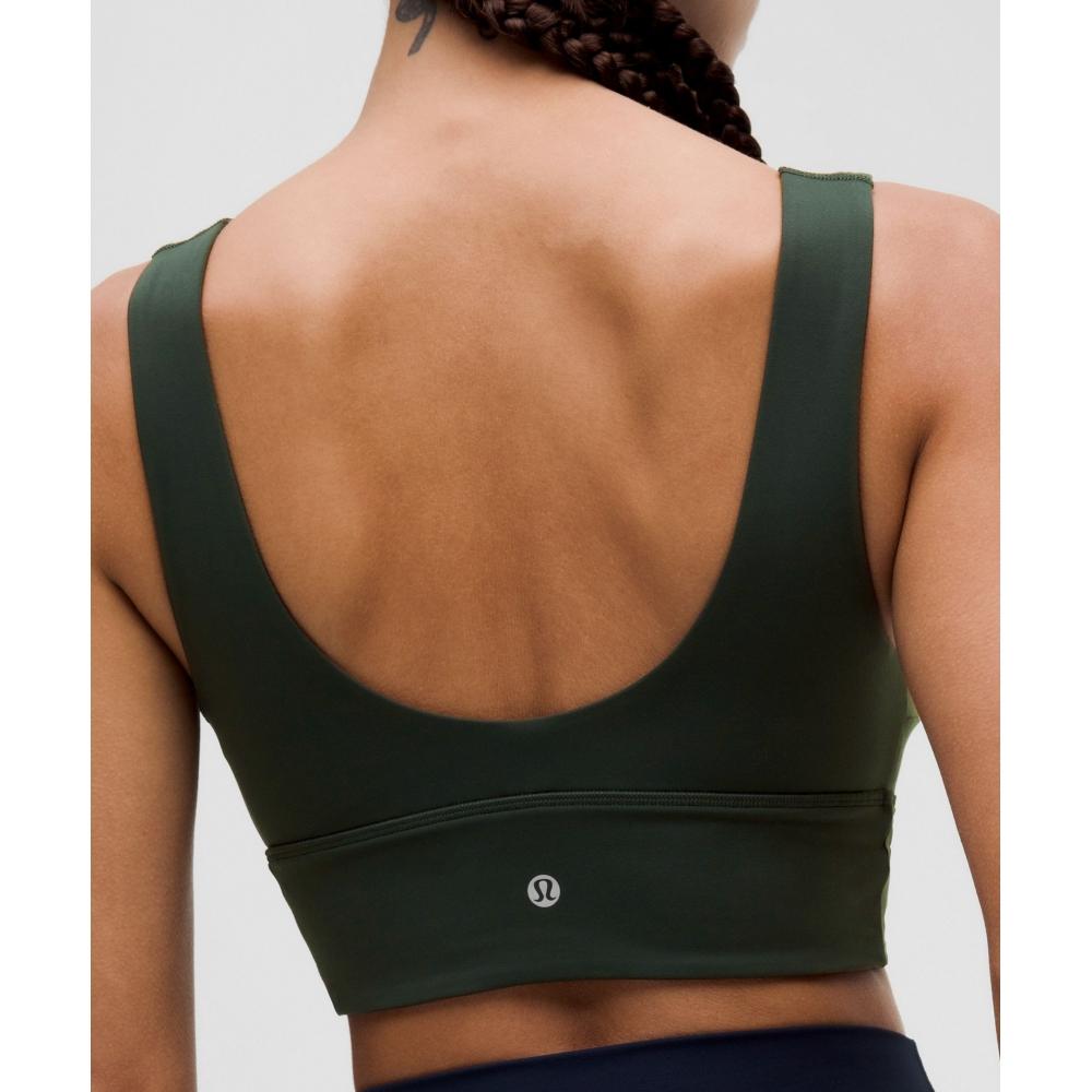 Lululemon Align  V NeCk Bra  Light Support  C D Cup Rainforest Green