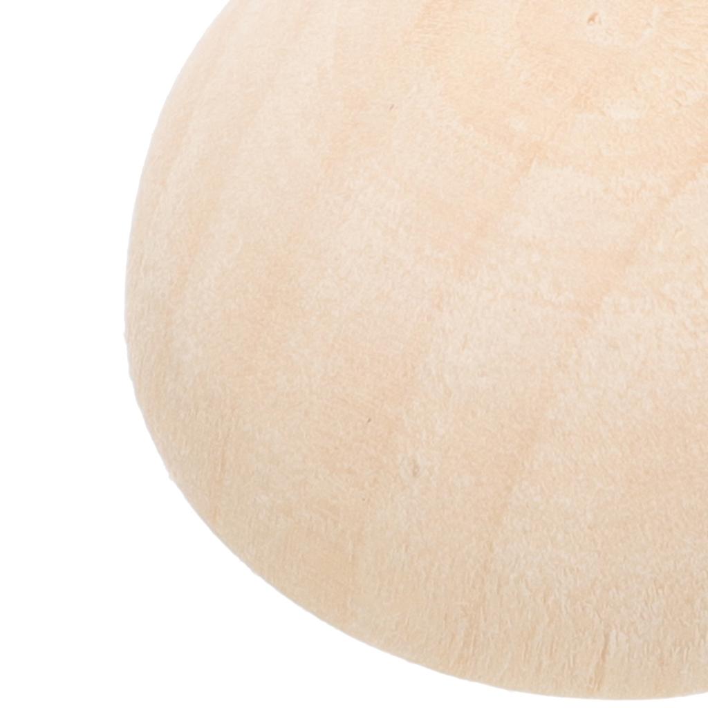 30Pcs Half Wooden Balls Unfinished Mini Hemispheres DIY Craft Projects Art Supplies Smooth Solid Half Craft Balls
