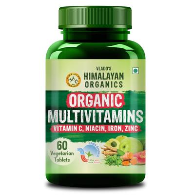Vlado's Organic Multivitamins 60 Veg Tablets for Energy Immunity Hair Skin & Bones