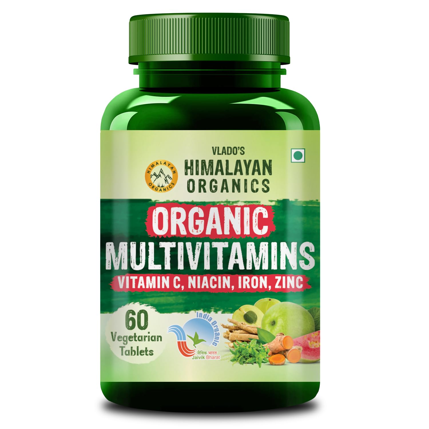 

Vlado s Himalayan Organics Organic Multivitamins 60 Veg Tablets for Energy Immunity Hair Skin & Bones