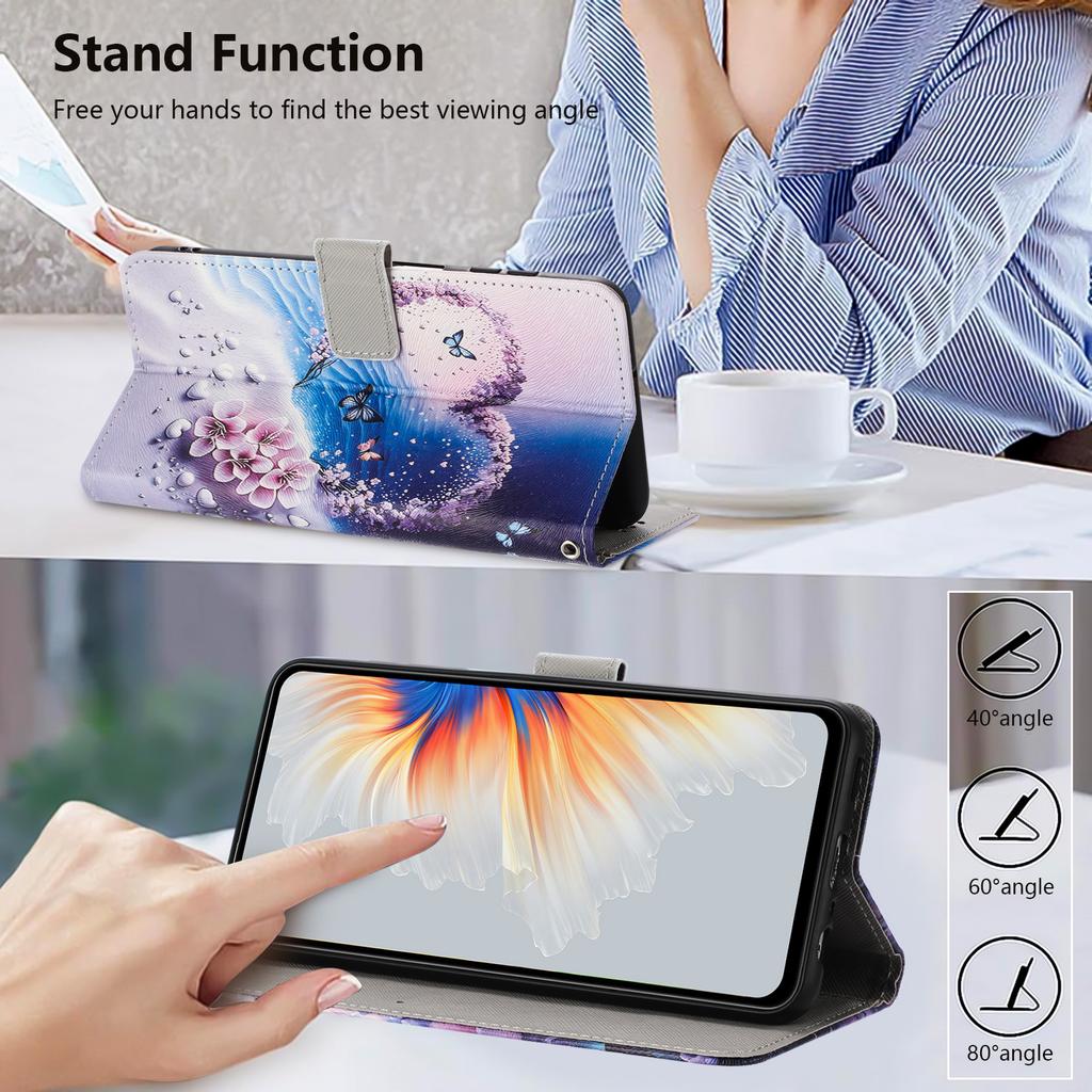 Beach Butterfly PU Leather Wallet Flip Photo Frame Book Case for iPhone Samsung Huawei Honor Xiaomi Redmi Oppo Infinix Tecno Google...