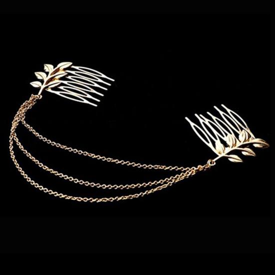 Lacná čelenka Krásny Jemný Dekoratívny Hrebeň do Vlasov Strapcová Reťaz na Svadbu