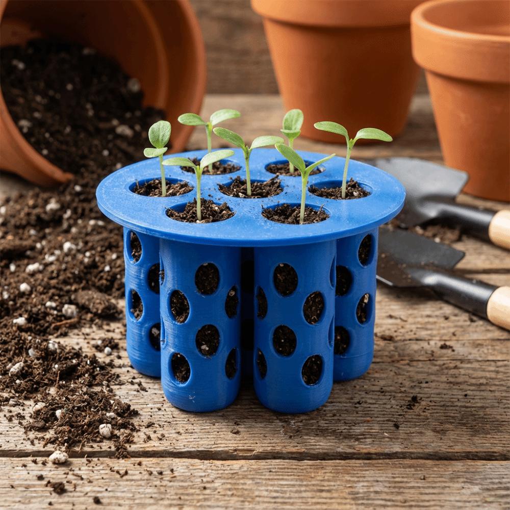 3D-gedruckter Gartensetzlingtopf Atmungsaktive Pflanzenkeimschale Samenstarterschale Gartenbedarf