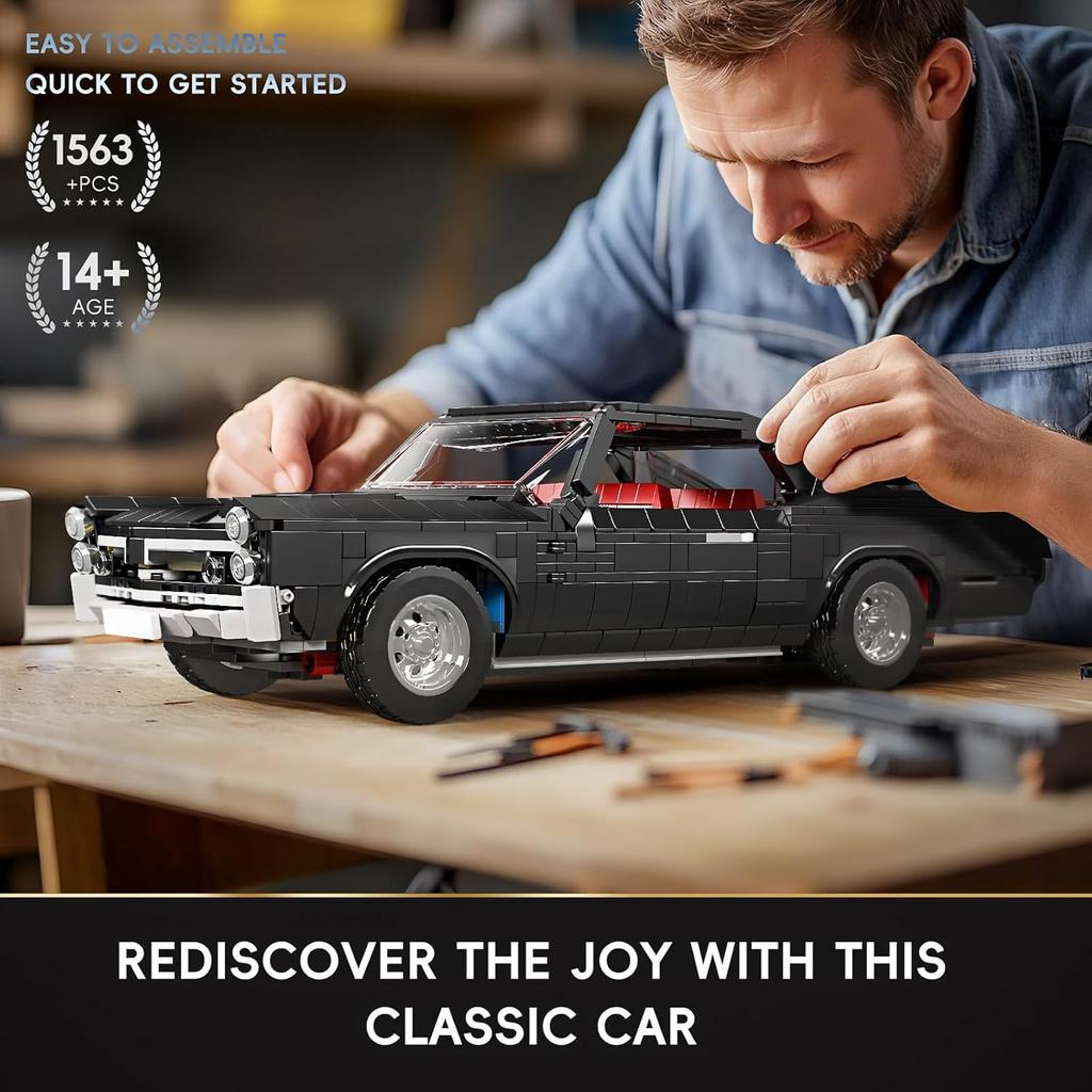 Mould King 10199 Muscle Car Building Set – An iconic car model for adults and children aged 14 and up, a realistic replica perfect for racing enthusia