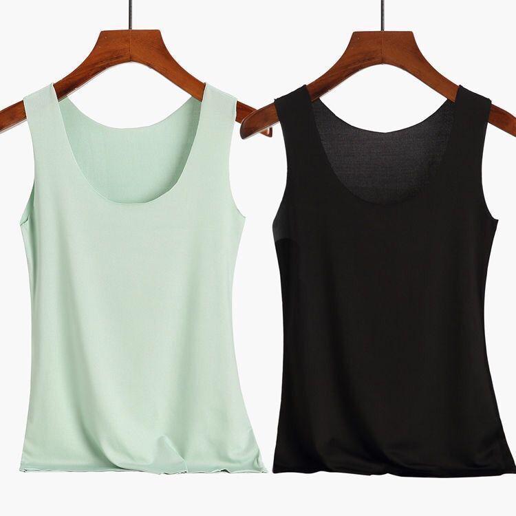 Women's Seamless Slim-Fit Modal Camisole – Plus Size Solid Color Spring/Summer Outerwear Base Layer