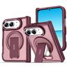 Folding Holder Stand Magnetic Phone Case For IPhone Duo IPhone Duo 18 Ultra Hinge Armor Solid Color Frosted Translucent Cover