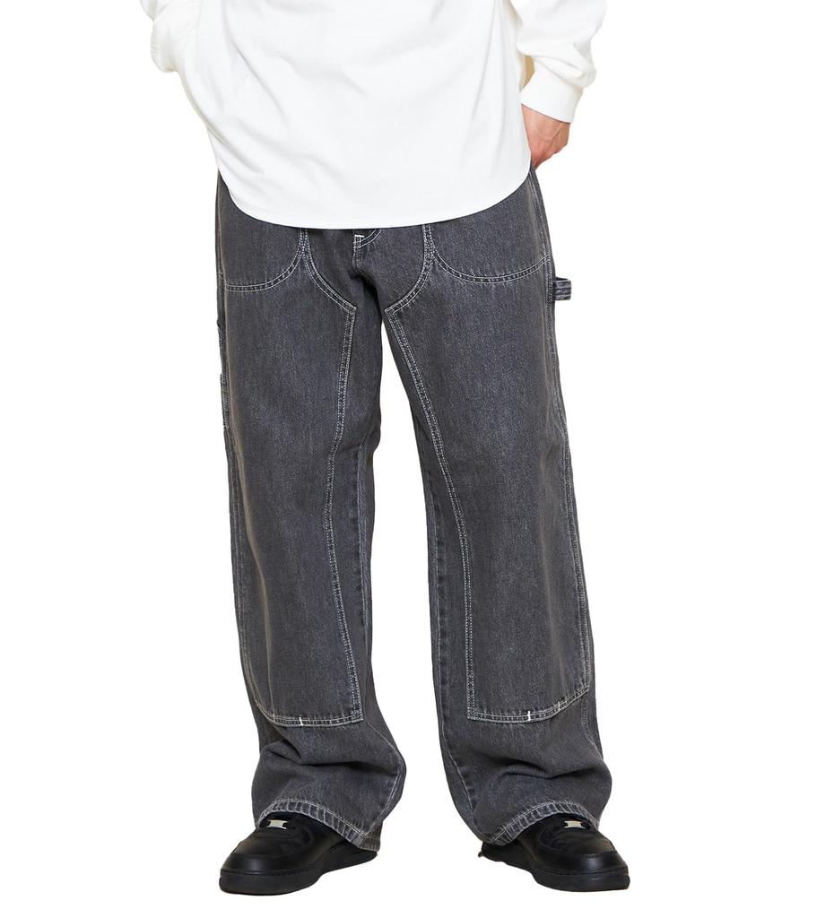 Lee Double Knee Wide Painter Denim Dark Size XL Men's Pants, Gray,