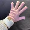 Warm Knitted Gloves Knitted Yarn Women Winter Dew Two Fingers Touchable Screen Cute Thickened Warmth Autumn and Winter Cycling Cold Resistant Gloves