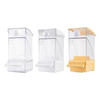 Bird Cage Feeder Pull Out Bottom Tray Portable Reusable Bird Food Bowl for Parakeets Lovebirds Canary Finch Parrotlets Budgies