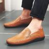 Herren atmungsaktive Leder-Loafer Frühling/Sommer 2025 - Lässig, Modisch, Rund Zehenpartie Slip-ons