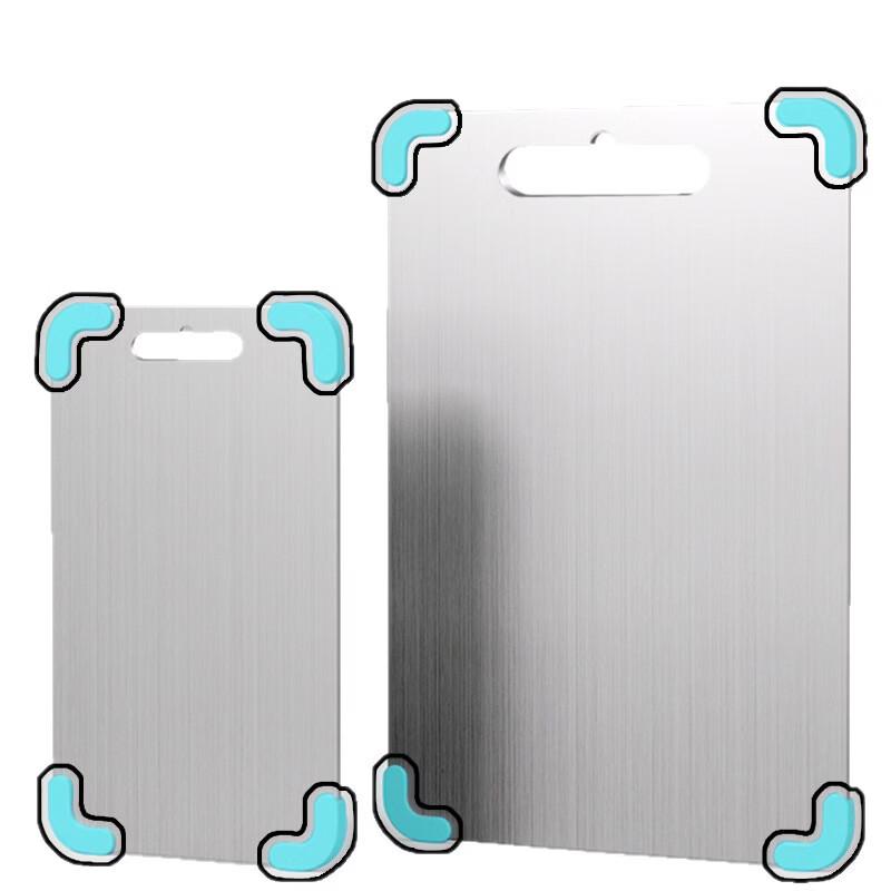 Abdo Dual-Sided Stainless Steel & Silicone Cutting Board
